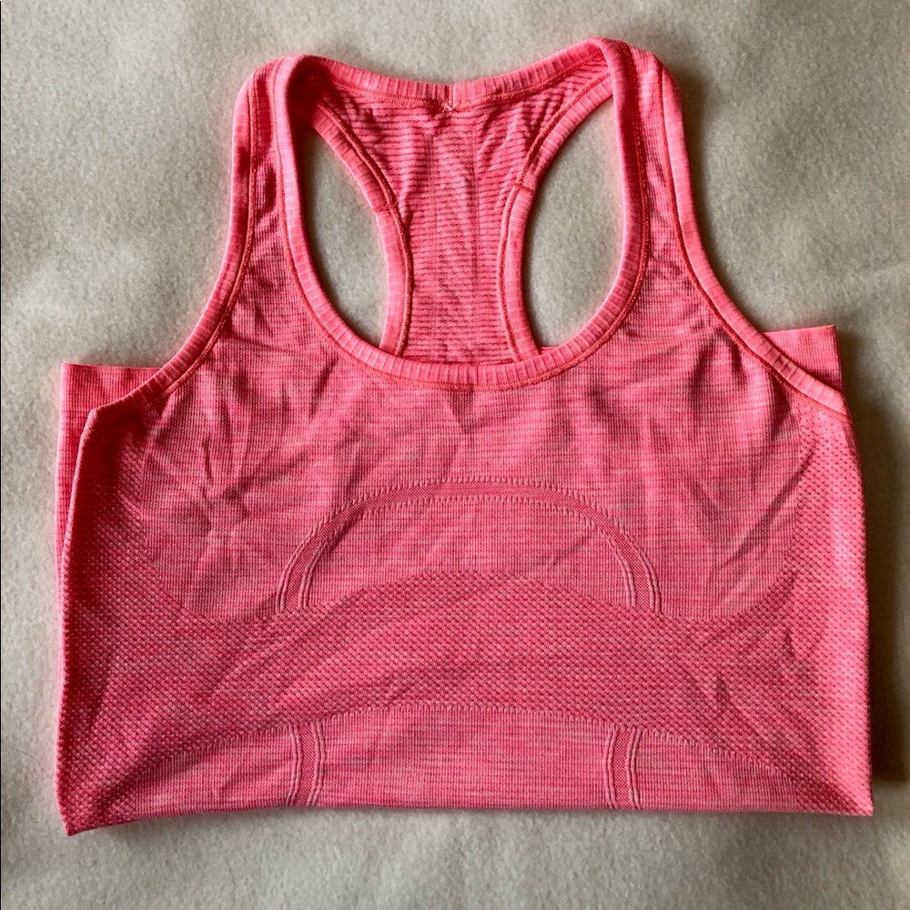 Neon pink lululemon Swiftly Tech Tank Sz 6